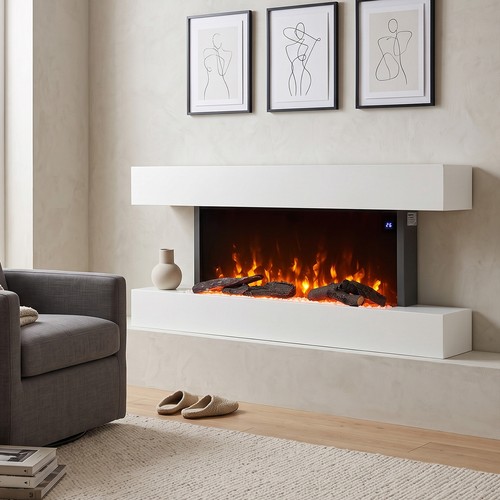White electric fire 2000w - white,
